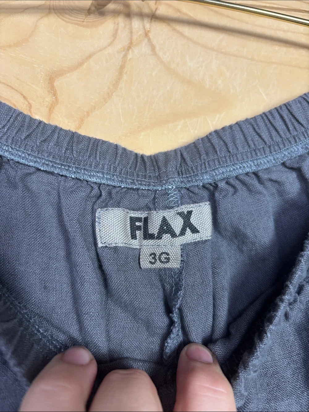 Flax dark gray linen pants size 3G 24‎